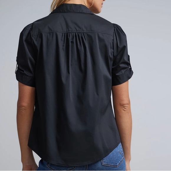 Short-Sleeve Button-Front Secret Snap - NY&C Madison Shirt® - Picture 3 of 3